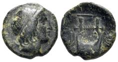 Ancient Coins - Ionia, Kolophon. Circa 389-350 BC. AE 11mm (1.32g). SNG von Aulock 2009