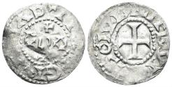 World Coins - France, Feudal. Limoges. In the name of Eudes. 10th-12th Centuries AR Denier (1.66g, 23mm). Roberts 4322