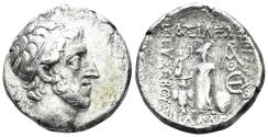 Ancient Coins - Cappadocian Kingdom. Ariarathes X Eusebes, Philadelphos. 42-36 BC. AR Drachm (3.58g, 16mm). Mazaka/ Eusebeia mint. Dated RY 5 (38/7 BC). Simonetta 2