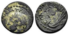 Ancient Coins - Mesopotamia, Edessa. Elagabalus. 218-222 AD. AE 15mm (2.55 gm). SNG Copenhagen 213