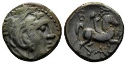 Ancient Coins - Macedonian Kingdom. Antigonos II Gonatas. 277/6-239 B.C. AE 17.5mm (4.42 gm). Cf. SNG Copenhagen 1214-16