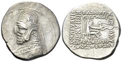 Ancient Coins - Parthian Kingdom. Mithradates III. 87-80 BC. AR Drachm (4.00g, 20.5mm). Ekbatana mint. Sellwood 31.5 (Orodes I)