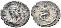 Ancient Coins - Julia Paula, Augusta. 219-220 AD. AR Denarius (2.71g, 21mm). Rome mint. Struck 220 AD. RIC 211
