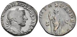 Ancient Coins - Gordian III. 238-244 AD. AE Sestertius (14.95 gm, 27.5mm). Rome mint. Struck 243/4 AD. RIC 336