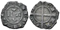 World Coins - Sicilian Kingdom. House of Hohenstaufen. Manfred. 1258-1266. Billon Denaro (0.61g, 14mm). Messina mint. Struck 1258-66. Spahr 200