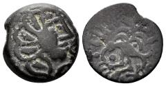 Ancient Coins - Celtic Northwest Gaul. Senones. Circa 100-50 BC. AE 16mm (2.68g). Depeyrot, NC V, 130