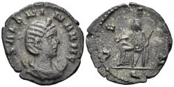 Ancient Coins - Salonina, Augusta, 254-268 AD. BI Antoninianus (2.67g, 21mm). Rome mint. Struck 260-2 AD. RIC 32