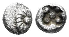 Ancient Coins - Ionia, Uncertain. Circa 510-494 BC. AR 1/96 Stater (0.13g, 5mm). Lydo-Milesian standard. SNG von Aulock 1807