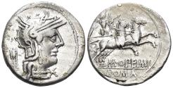 Ancient Coins - Opimius. Denarius 131 BC. AR Denarius (3.82g, 19mm). Crawford 254/1