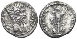 Ancient Coins - Septimius Severus. 193-211 AD. AR Denarius (2.67g, mm). Emesa mint. Struck 194/5 AD. RIC 389