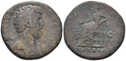 Ancient Coins - Aelius, Caesar. 136-138 AD. AE Sestertius (23.34g, 31mm). Rome mint. Struck 137 AD. RIC 1057