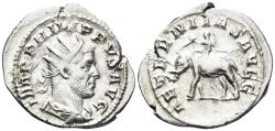 Ancient Coins - Philip I Arabs. 244-249 AD. AR Antoninianus (3.76g, 24mm). Rome mint. Struck 247-9 AD.  RIC 58