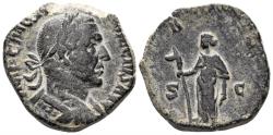 Ancient Coins - Traian Decius. 249-251 AD. AE Sestertius (14.37g, 28mm). Rome mint. Struck 249/50 AD. RIC 112a