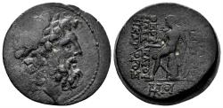 Ancient Coins - Seleukid Kingdom. Demetrios II, 1st reign. 146-138 BC. AE 24mm (14.16 gm). Antioch mint. SC 1912.1e