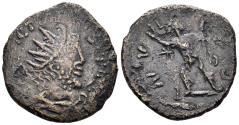 Ancient Coins - Victorinus. Late 3rd AD-4th century AD. AE ‘Barbarous’ Radiate (3.90g, 19mm). Sol standing