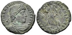 Ancient Coins - Valentinian I. 364-375 AD. AE3 (2.02g, 17mm). Siscia mint. Struck 364-7 AD. LRBC 1308