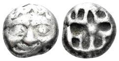 Ancient Coins - Mysia, Parion. 5th century BC. AR Drachm (3.35g, 12mm). SNG Copenhagen 256