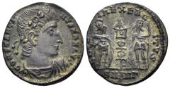 Ancient Coins - Constantine I 'the Great'. 307-337 AD. AE Follis (1.55g, 15mm). Antioch mint. Struck 335-7 AD. RIC 108