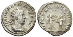 Ancient Coins - Gallienus. 253-268 AD. BI Antoninianus (3.38g, 21mm). Antioch mint. Struck 256/7 AD. RIC 452