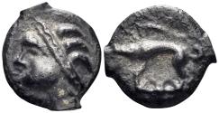 Ancient Coins - Celtic Northeast Gaul. Leuci. Circa 60/50-30/25 BC. Cast Potin (3.44g, 19mm). DT 227