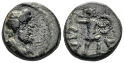 Ancient Coins - Pamphylia, Sillyon. Imperial Times. Circa 200-276 AD. AE 13mm (2.49g). SNG PfPs 917-919