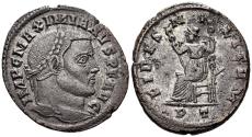Ancient Coins - Maximianus. 286-305 AD. AE Follis (7.88g, 27.5mm). Ticinum mint. Struck circa 306 AD. RIC 59b
