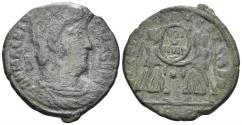 Ancient Coins - Magnentius. 350-353 AD. AE Follis (4.63g, 23mm). Treveri mint. Struck 352 AD. RIC 315