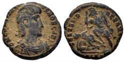 Ancient Coins - Constantius Gallus, Caesar. 351-354 AD. AE Half Centenionalis (2.62g, 17mm). Alexandria mint. RIC 81