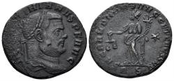 Ancient Coins - Maximianus Herculius. First reign, 286-305 AD. AE Follis (9.18g, 27mm). Rome mint. Struck 302/3 AD. RIC 105b