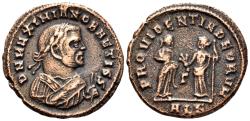 Ancient Coins - Maximianus, as Senior Augustus (2nd reign). 308-310 AD. AE Half Follis (3.49g, 21mm). Alexandria mint. Struck 308 AD. RIC 88