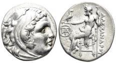 Ancient Coins - Macedonian Kingdom. Alexander III ‘the Great’, 336-323 BC. AR Drachm (4.17g, 18mm). Erythrai mint. Struck circa 290-275 BC. Price 1890