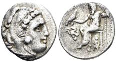 Ancient Coins - Macedon. Antigonos I Monophthalmos. 310-301 BC. AR Drachm (4.00g, 17.5mm). Lampsakos mint. Price 1387