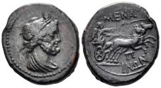 Ancient Coins - Sicily, Menainon. Circa 200-150 BC. Circa 200-150 BC. AE Pentonkion (4.22g, 18mm). Campana 1, B/b; BAR Issue 1