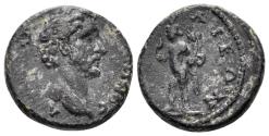 Ancient Coins - Bithynia, Nikaia. Antoninus Pius. 138-161 AD. AE 18mm (4.72 gm). RPC IV online 5891.1. Harpocrates