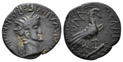 Ancient Coins - Phrygia, Amorion. Claudius I. 41-54 AD. AE 17mm (2.46g). Pedon, Magistrate. RPC I 3237.10 (same dies)