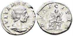 Ancient Coins - Julia Maesa, Augusta. 218-222 AD. AR Denarius (3.00g, 17mm). Rome mint. Struck 218-20 AD. RIC 268 (Elagabalus)