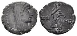 Ancient Coins - Divus Constantine I. Died 337. AE Follis (1.79g, 15mm). Antioch mint. Struck 347/8 AD. RIC 117
