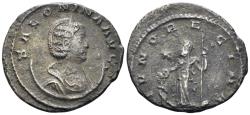 Ancient Coins - Salonina, Augusta. 254-268 AD. BI Antoninianus (3.61g, 22mm). Antioch mint. Struck 263 AD. MIR 1619 var