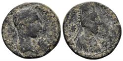 Ancient Coins - Mesopotamia, Edessa. Gordian III, 238-244 AD. AE Diassarion (8.41 gm, 23mm). BMC 149-150