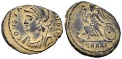 Ancient Coins - City Commemorative. 330-354 AD. AE Follis (1.86g, 17mm). Antioch mint. Struck 330-5 AD. RIC 92
