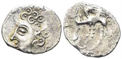 Ancient Coins - Celtic Northeast Gaul. Sequani. 1st century BC. AR Quinarius (1.98g, 16mm). D&T 3243