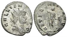 Ancient Coins - Gallienus. 253-268 AD. AE Silvered Antoninianus (3.13 gm, 19mm). Rome mint. Struck 261-262 AD. RIC 160