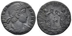 Ancient Coins - Constans. 337-350 AD. AE4 (1.76g, 14mm). Treveri mint. Struck 347/8 AD. RIC 188