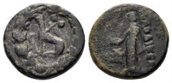 Ancient Coins - Phrygia, Laodikeia. Time of Tiberius. 14-37 AD. AE 14mm (2.64g). Pythes Pythou, magistrate. RPC I 2904