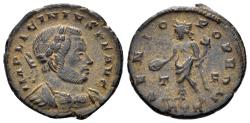 Ancient Coins - Licinius I. 308-324 AD. AE Follis (3.53g, 20mm). Treveri (Trier) mint. Struck 313-5 AD. RIC 58