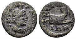 Ancient Coins - Ionia, Smyrna. Imperial Times. 2nd-3rd  century AD. AE 13mm (1.54 gm). SNRIS Smyrna 01b (b16)