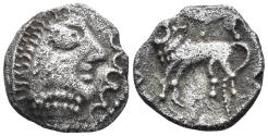 Ancient Coins - Celtic Northeast Gaul. Suessiones. 2nd-1st Century BC. AR Quinarius (1.83g, 13mm). “type de Villeneuve-Saint-Germain”. DT 198