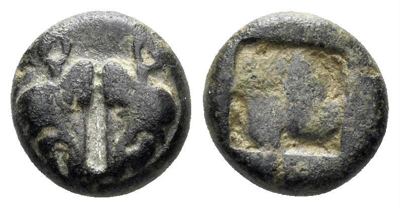 Ancient Coins - Lesbos uncertain. Circa 550-440 BC. Billon (1.19 gm, 9mm). SNG Copenhagen 288