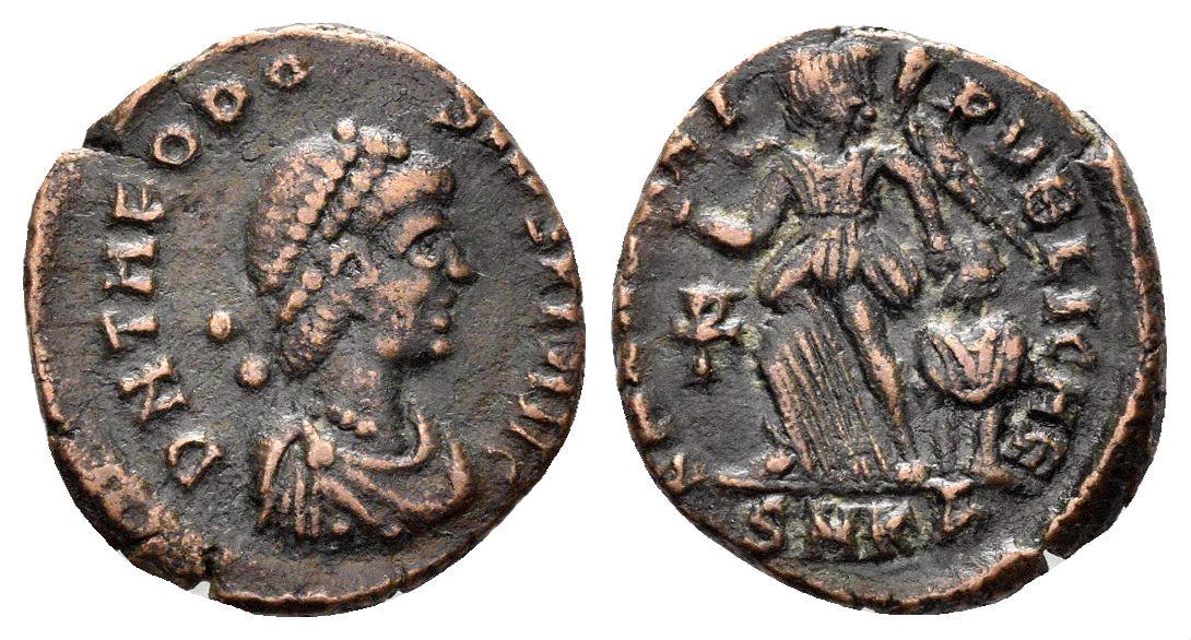 Theodosius I. 379-395 AD. AE4 (1.25 gm, 13mm). Cyzicus mint