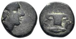 Ancient Coins - Thracian Kingdom. Kersebleptes. Circa 359-340 BC. AE 11mm (1.90g). Kypsela mint(?). SNG Copenhagen 1070-1